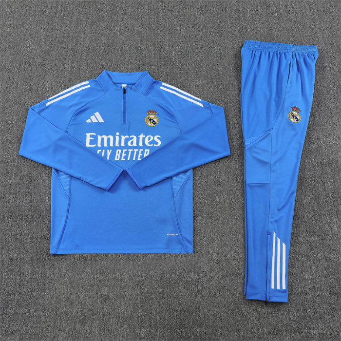Real Madrid 2025/2026 1/4 zipper tracksuit Light blue