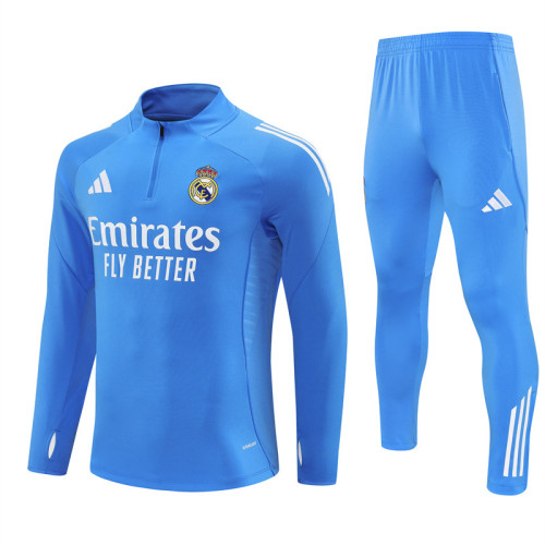 Real Madrid 2025/2026 1/4 zipper tracksuit Light blue