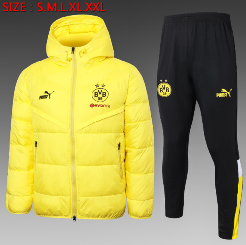 Dortmund cotton hooded tracksuit yellow