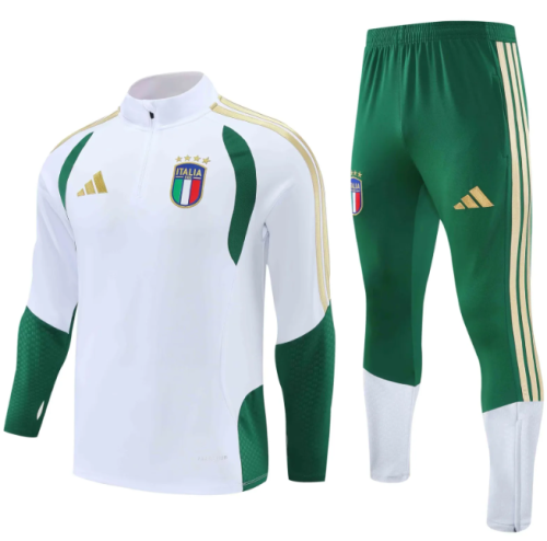 Italy 2026 1/4 zipper tracksuit white