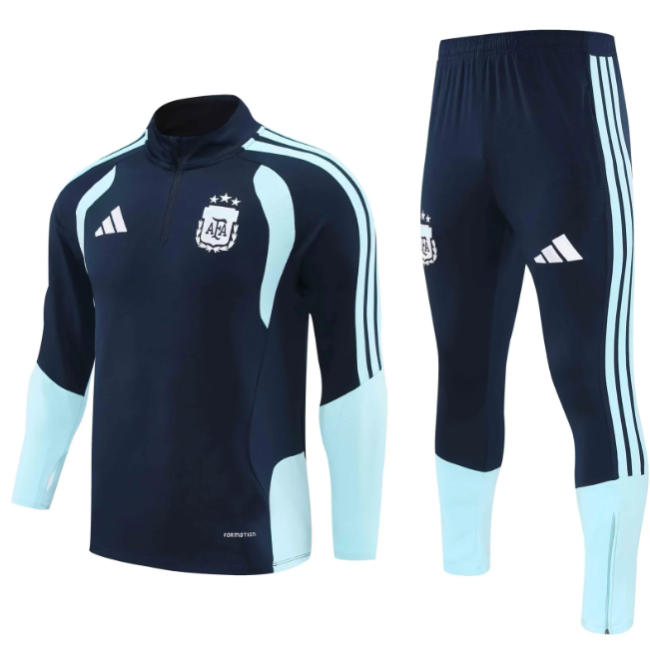 Argentina 2026 1/4 zipper tracksuit royal blue