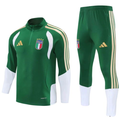 Italy 2026 1/4 zipper tracksuit green