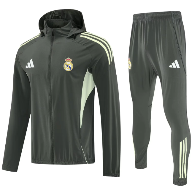 Real Madrid 2025/2026 windbreaker dark green suit