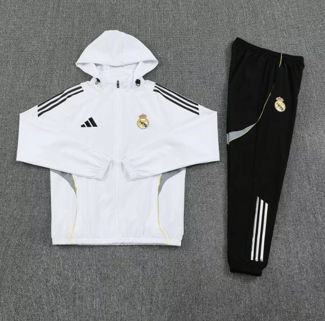 Real Madrid 2025/2026 windbreaker white suit