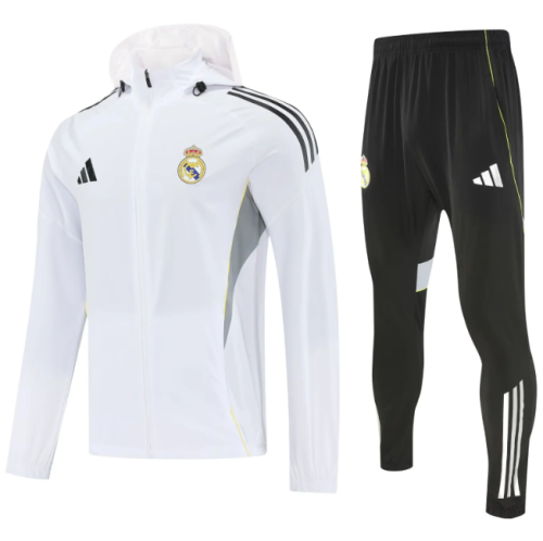 Real Madrid 2025/2026 windbreaker white suit