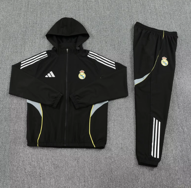 Real Madrid 2025/2026 windbreaker black suit