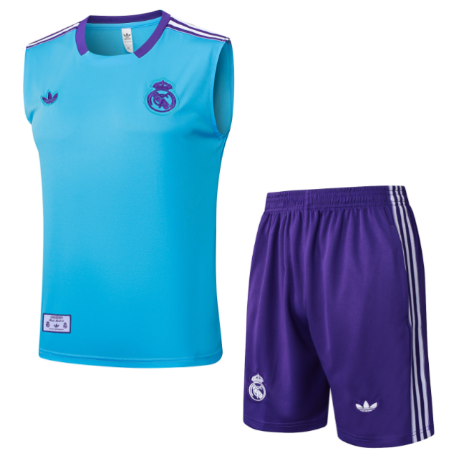 Real Madrid 2025/2026 vest tracksuit retro light blue