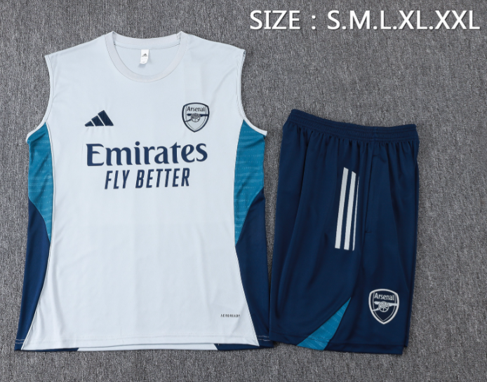 Arsenal 2025/2026 vest tracksuit light grey