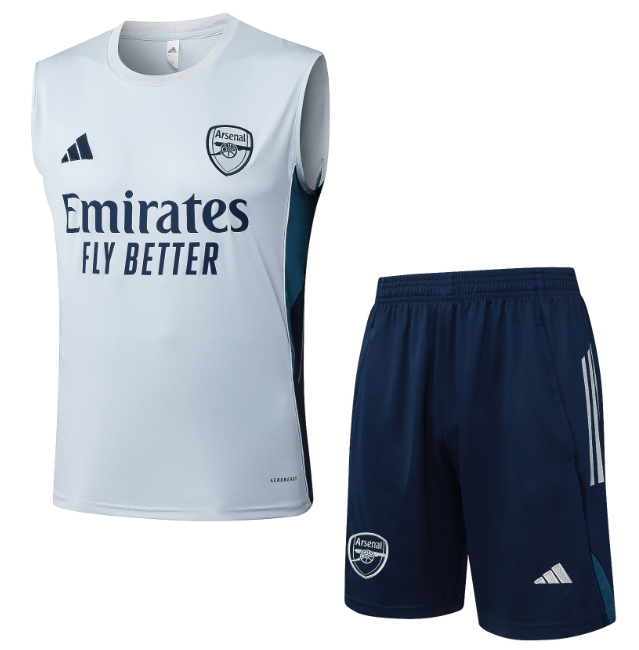 Arsenal 2025/2026 vest tracksuit light grey