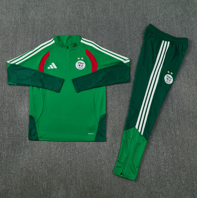 Algeria 2026 1/4 zipper tracksuit green