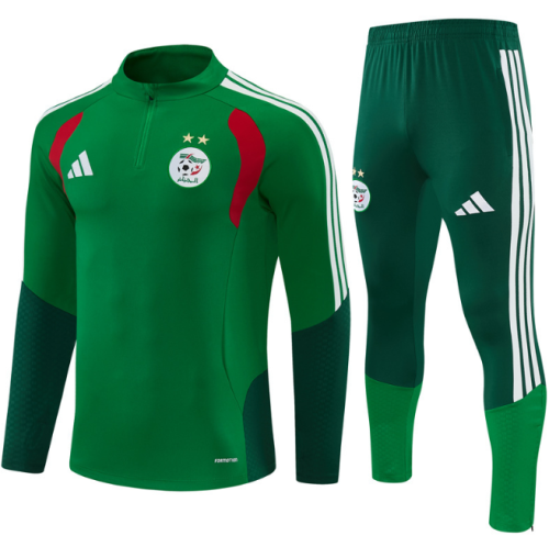 Algeria 2026 1/4 zipper tracksuit green