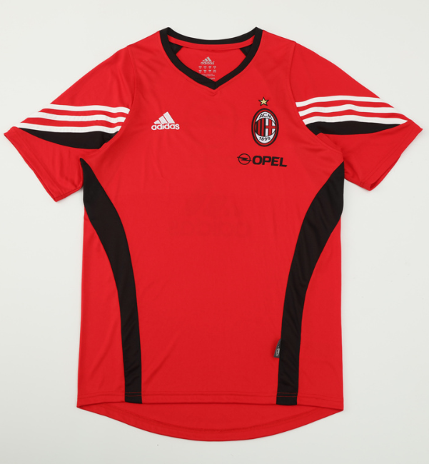 2003/2004 AC Milan retro tracksuit shirt red