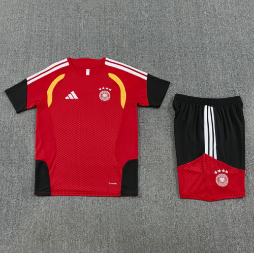 Germany 2026 short sleeve and shorts tracksuit red