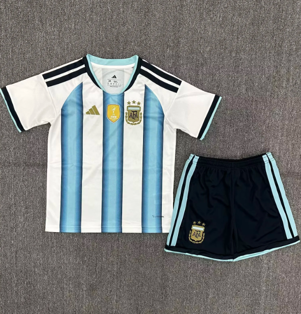 Argentina 2026 home full set kit (Adult and Kids)  Messi