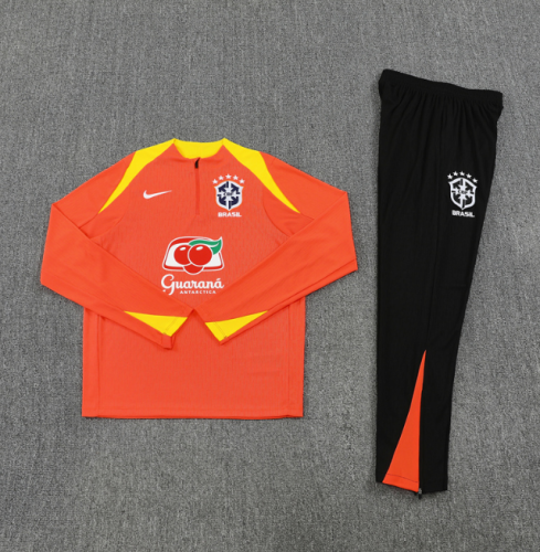 Brazil 2026 1/4 zipper tracksuit orange