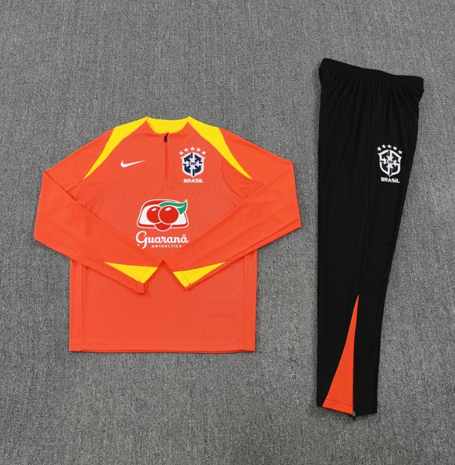 Brazil 2026 1/4 zipper tracksuit orange