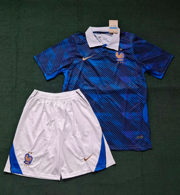 France Nation team 2026 home full set kit (Adult and Kids)  Mbappe