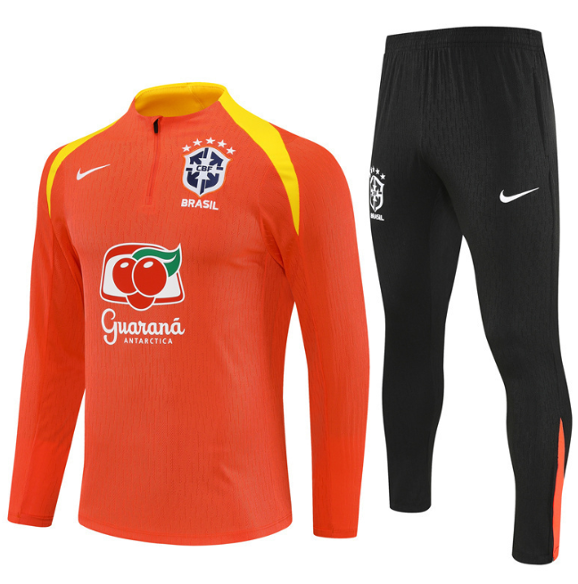 Brazil 2026 1/4 zipper tracksuit orange