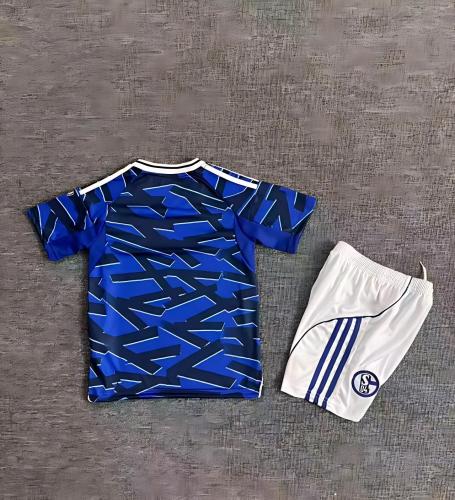 Schalke 04 2025/2026 home  full set kit (Adult and Kids)