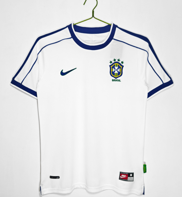 Brazil 1998 retro white shirt Ronaldo9