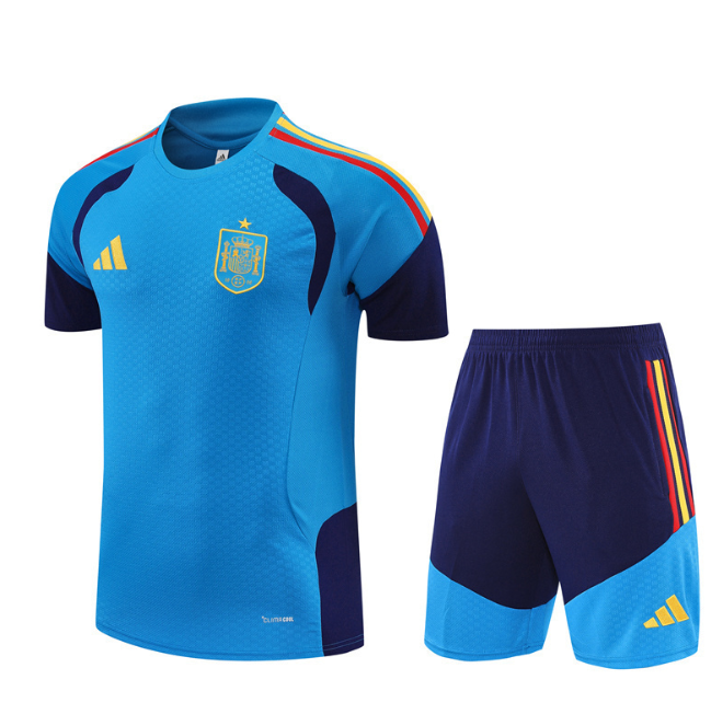 Spain 2026 Short sleeve tracksuit light blue