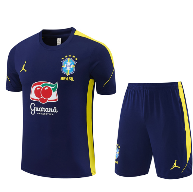 Brazil 2026 Short sleeve tracksuit Jordan blue