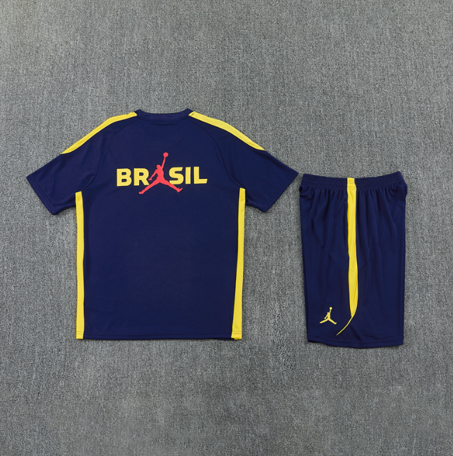 Brazil 2026 Short sleeve tracksuit Jordan blue