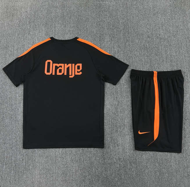 Netherlands 2026 Short sleeve tracksuit black