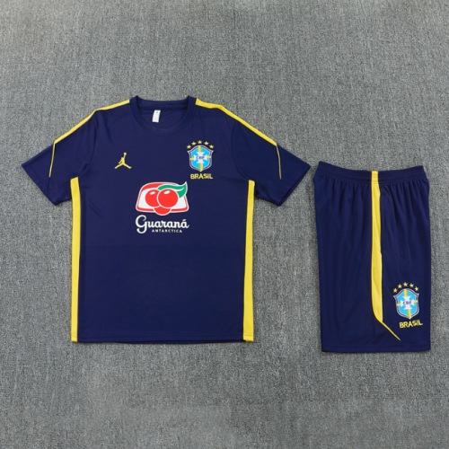 Brazil 2026 Short sleeve tracksuit Jordan blue