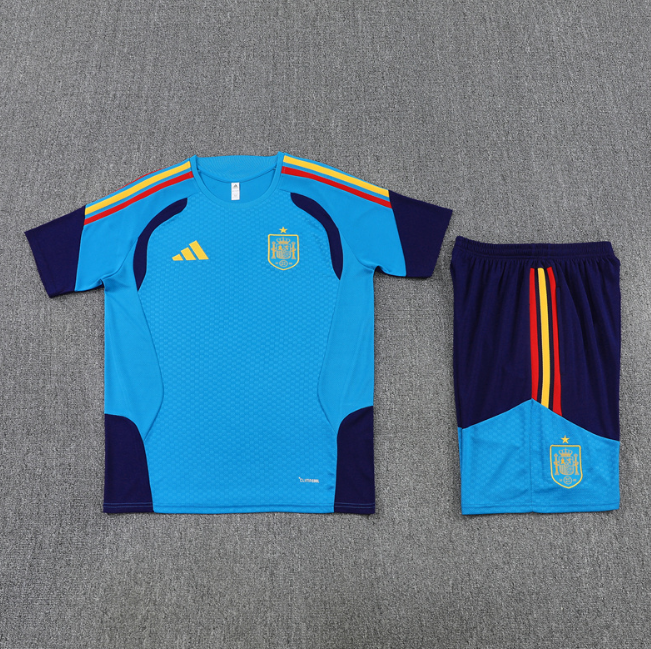 Spain 2026 Short sleeve tracksuit light blue