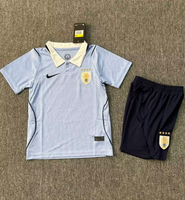 Uruguay Nation team 2026 home full set kit (Adult and Kids)