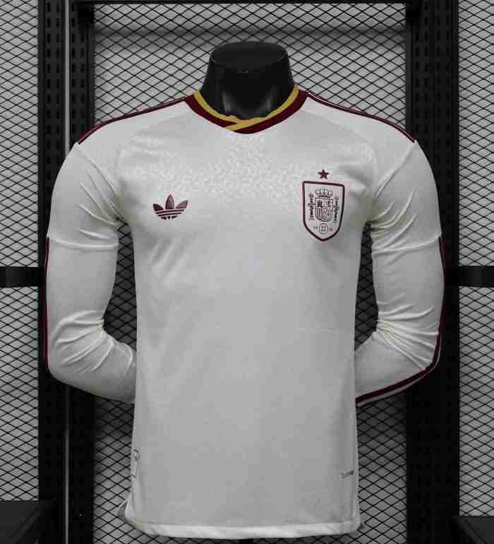 Spain 2026 away shirt player version long sleeves