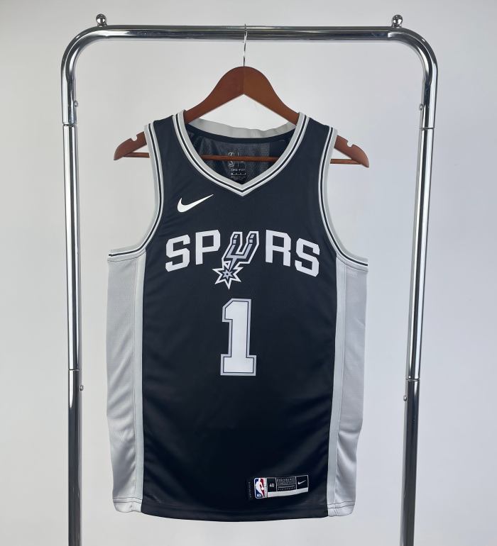 San Antonio Spurs NBA Shirt Black wembanyama 1