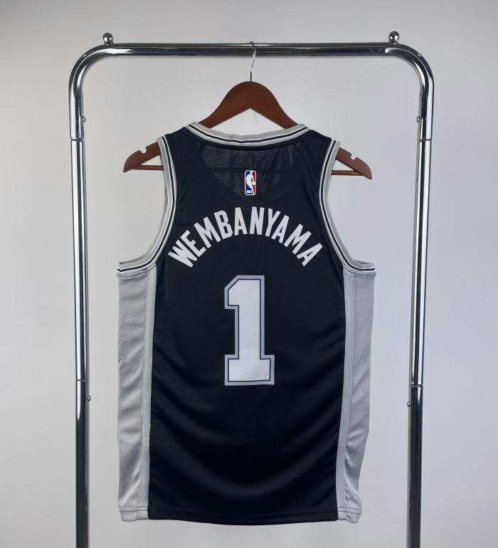 San Antonio Spurs NBA Shirt Black wembanyama 1