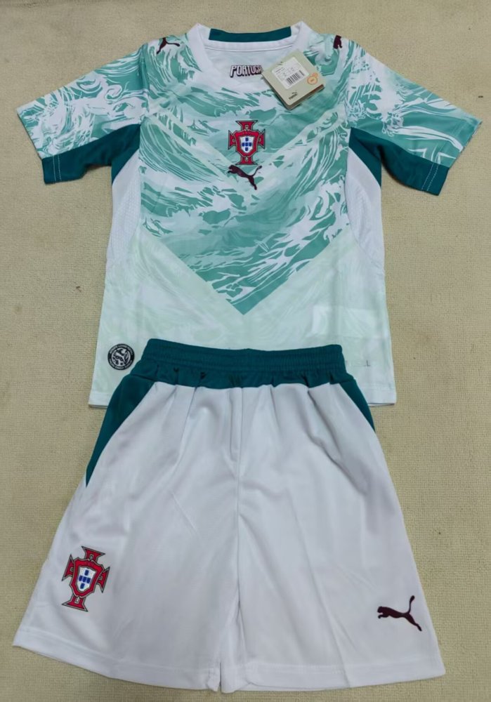 Portugal Nation team 2026 away  full set kit (Adult and Kids) Ronaldo