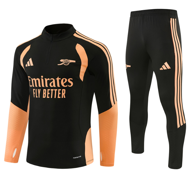 Arsenal 2025/2026 1/4 zipper tracksuit black