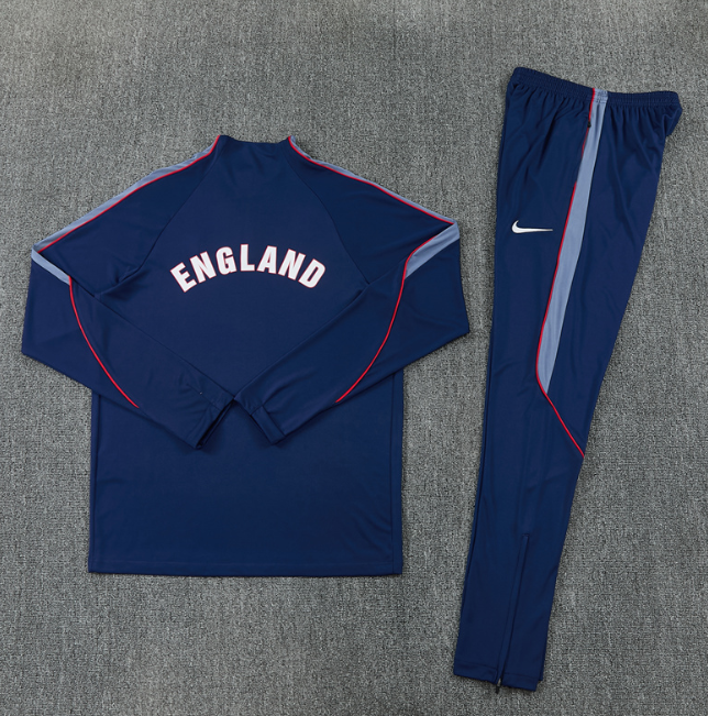 England 2026 1/4 zipper tracksuit Royal blue