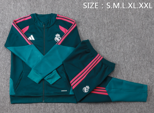 Real Madrid 2026/2027 jacket tracksuit dark green and red