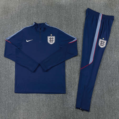 England 2026 1/4 zipper tracksuit Royal blue