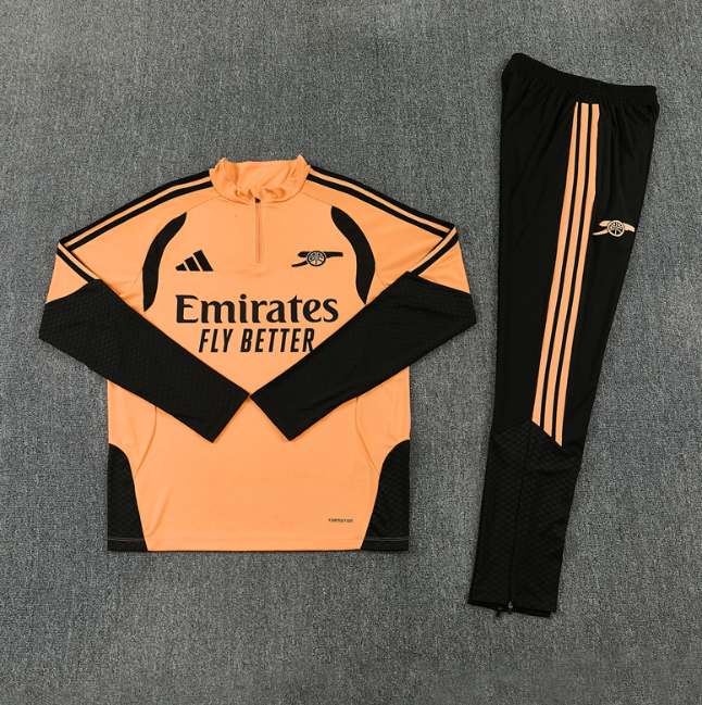 Arsenal 2025/2026 1/4 zipper tracksuit orange