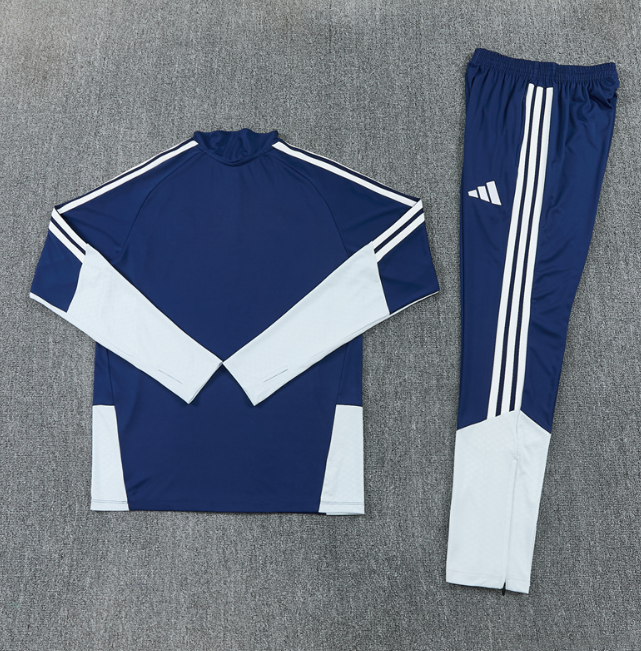 Real Madrid 2026/2027 1/4 zipper tracksuit royal blue and white