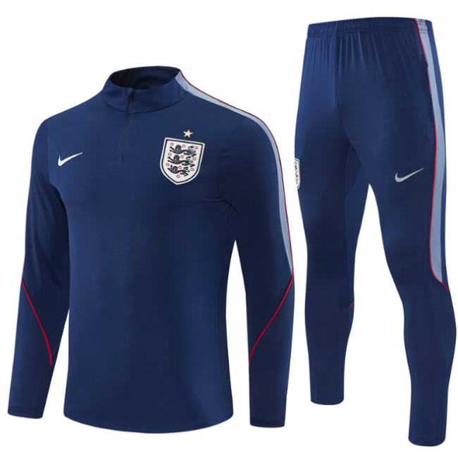 England 2026 1/4 zipper tracksuit Royal blue