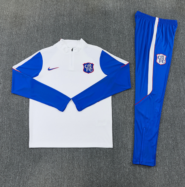 Chelsea 2026/2027 1/4 zipper tracksuit white