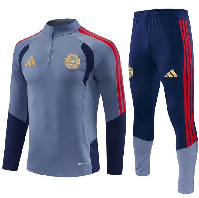 Bayren 2026/2027 1/4 zipper tracksuit grey