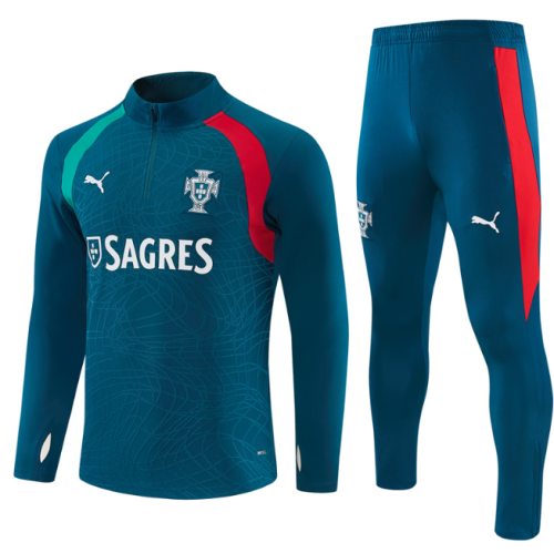 Portugal 2026 1/4 zipper tracksuit dark green