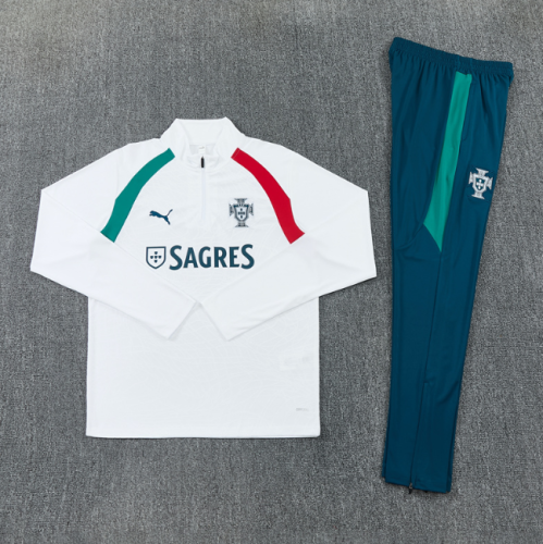 Portugal 2026 1/4 zipper tracksuit white