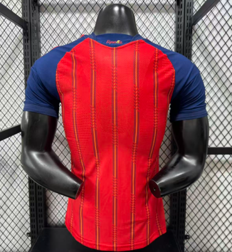 Spain 2026 home shirt player version (2 stars with golden patch)
