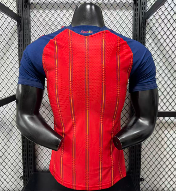 Spain 2026 home shirt player version (2 stars with golden patch)