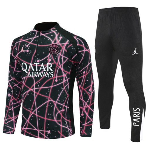PSA 2025/2026 1/4  JD zipper tracksuit pink and black
