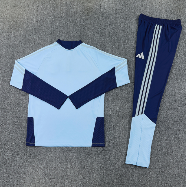Ajax 2026/2027 1/4 zipper tracksuit light blue